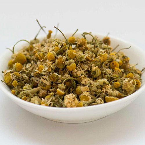 Organic chamomile tea infusion